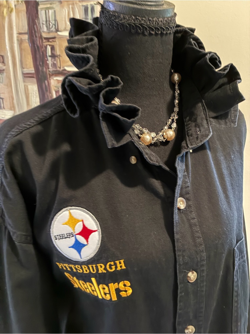 Pittsburgh Steelers Black Button-Up shirt - Picture 4 of 6